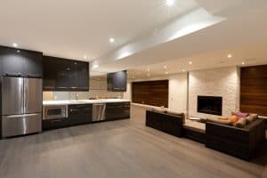 Dream kitchen image with fireplace